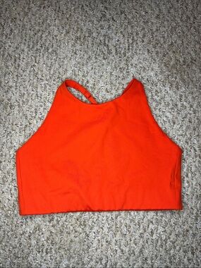 Girlfriend Collective high-neck sports bra- M in Orange No pads